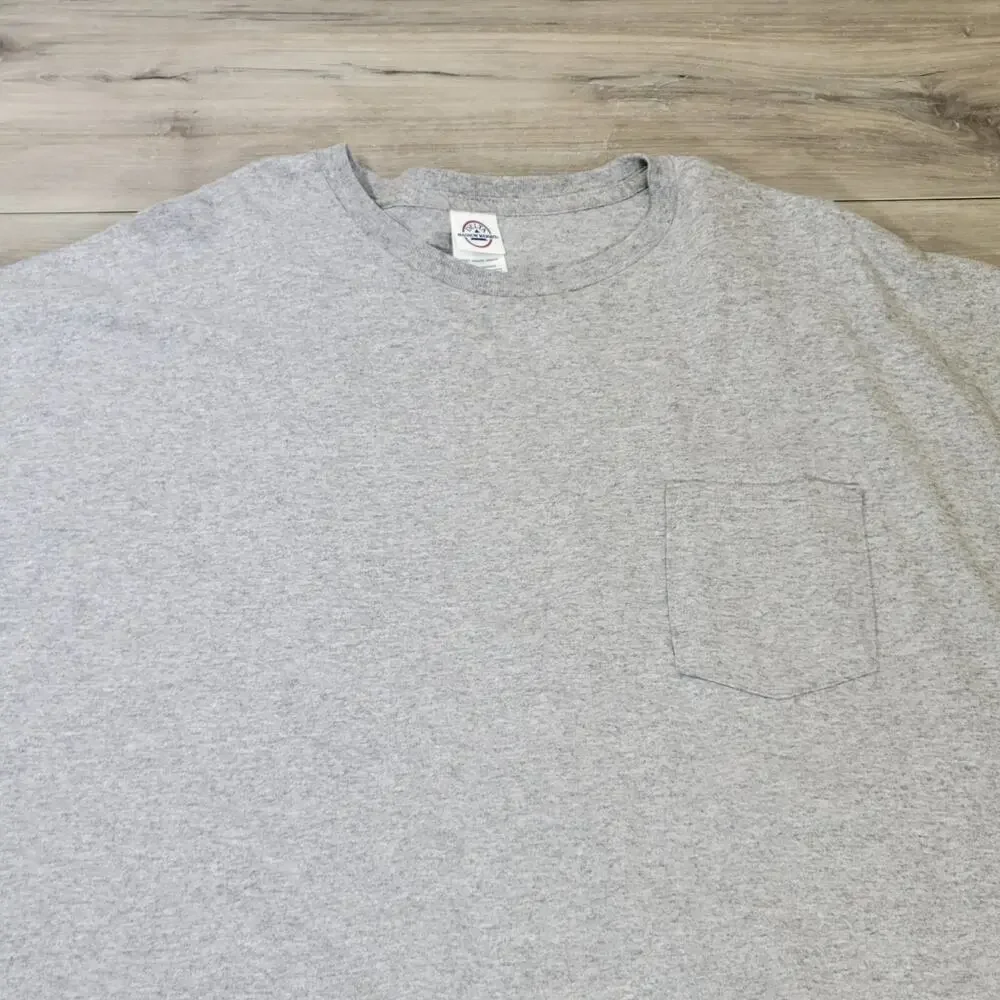 Delta T-Shirt Men's 3XL Gray Pocket Short Sleeve
